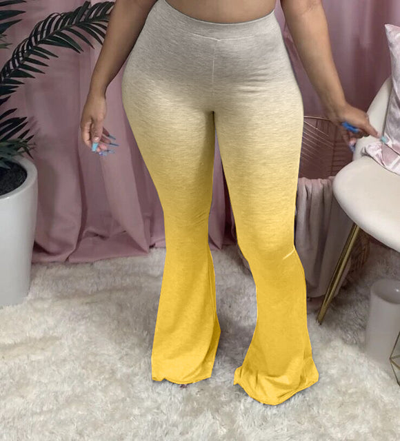 Pantalones Skinny Acampanados con Degradado