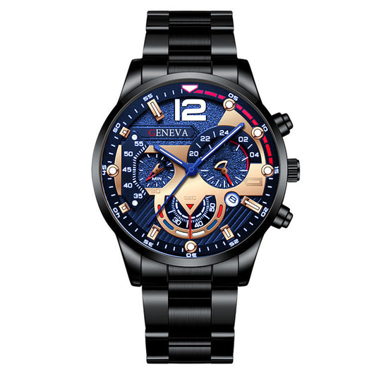 Set de 2 Relojes de Acero para Hombre con Pulsera - Diseño Ejecutivo Tres Ojos - Image 19
