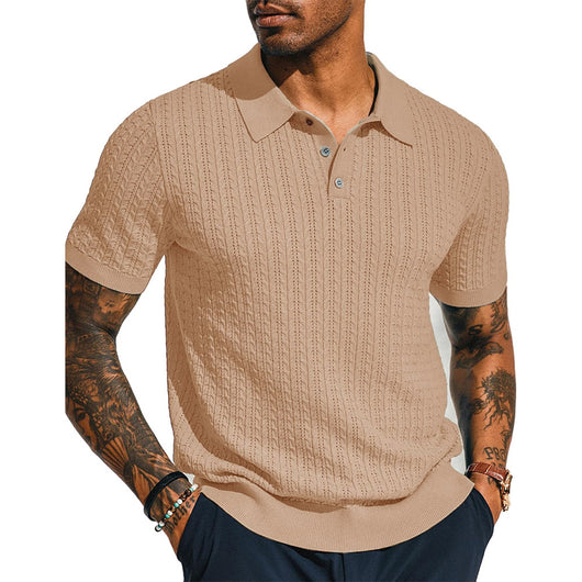 Camisa Tejida Casual para Hombre - Manga Corta Perfecta para Verano - Image 5