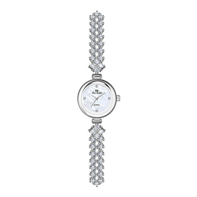 Reloj de Lujo Sirena con Cadena de Diamantes en Oro y Plata - Image 5