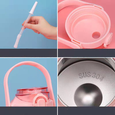 Vaso Infantil de Gran Capacidad con Pajita de Acero Inoxidable - Image 11