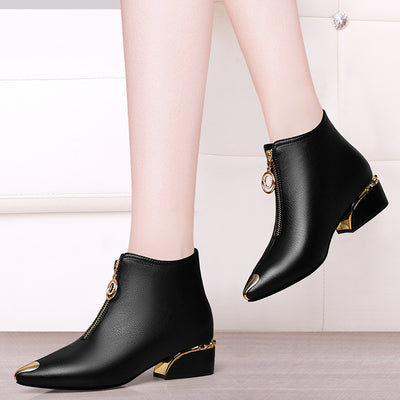 Botas Cortas Acolchadas para Mujer con Tacón Grueso - Image 9