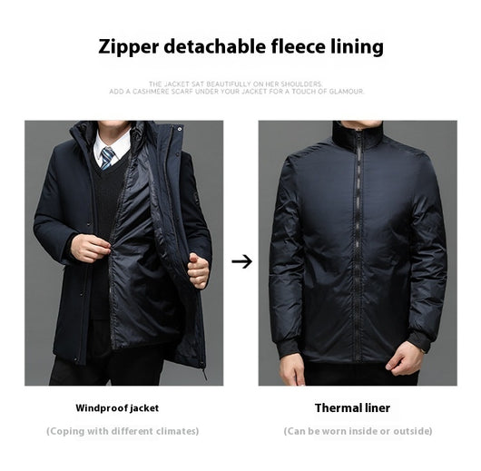 Abrigo de Algodón Grueso Talla Grande para Hombre - Image 10