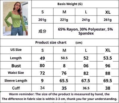 Blusa Elegante Slim Fit con Mangas Acampanadas para Trabajo - Image 10
