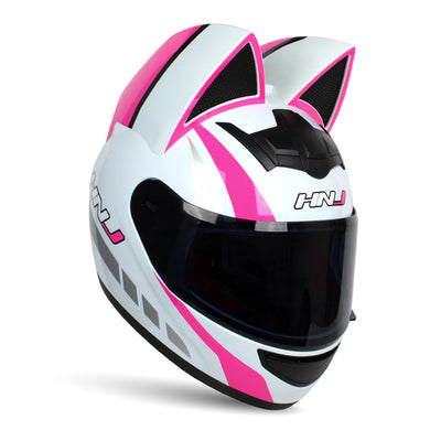 Casco Motocicleta Eléctrica Personalizado con Orejas de Gato para Hombre y Mujer - Image 12