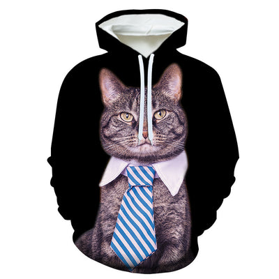 Sudadera 3D Gatos Enamorados - Hoodie Casual Cuello Redondo - Image 4