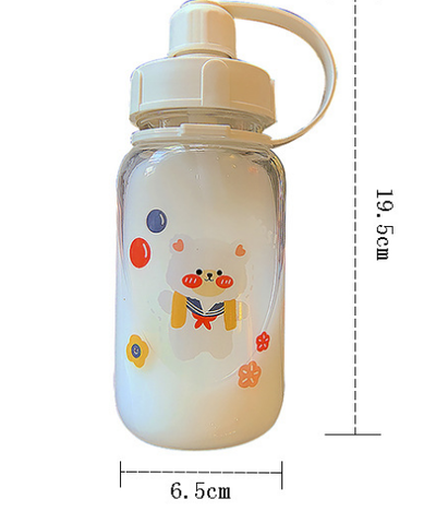 Vaso Térmico de Cristal Transparente Estilo Coreano con Diseño Cute para Estudiantes - Image 7