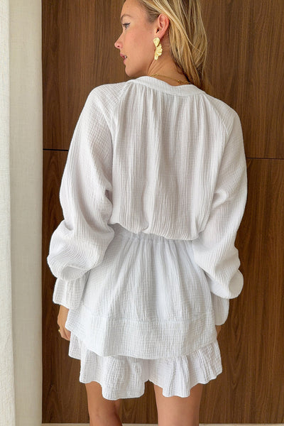 Jumpsuit Elegante con Cuello en V y Mangas Linterna - Image 12