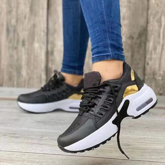 Tenis Casuales Fly Wedge para Mujer con Punta Redonda, Cierre de Cordones y Malla, Talla Grande - Image 9