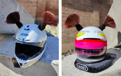 Accesorio Decorativo Trenza Sucia para Casco de Moto y Esquí - Image 9