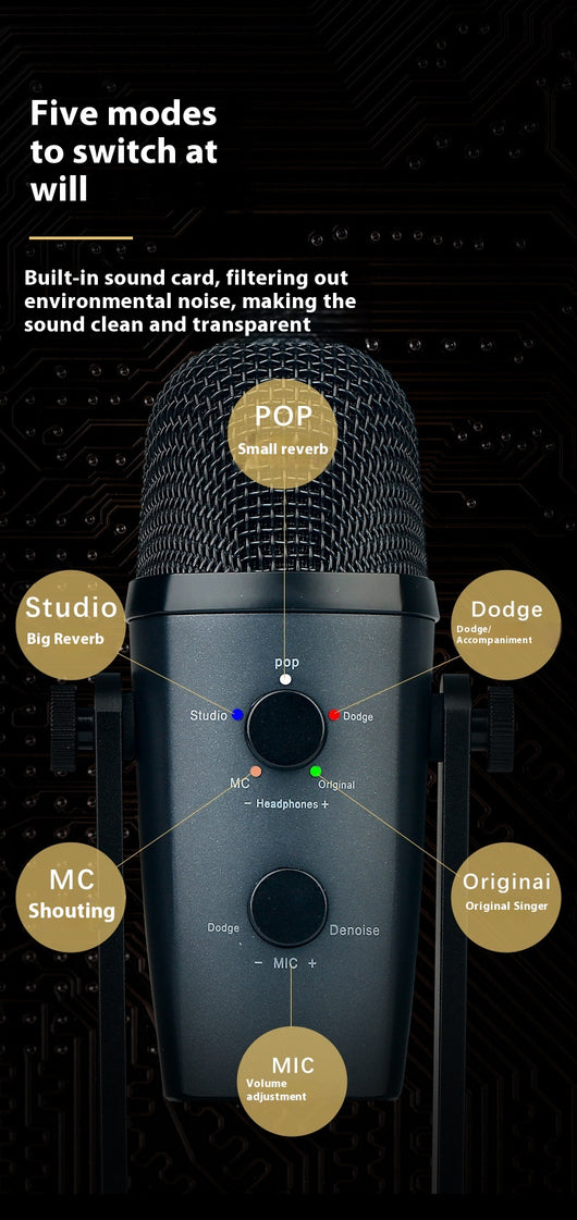 Micrófono Bluetooth Inalámbrico para Karaoke y Grabación - Image 9