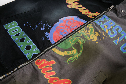 Chaqueta Primavera Hombre Graffiti Multicolor Corte Relajado - Image 25