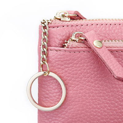 Cartera Compacta de Cuero Genuino con Cierre de Dama - Image 11