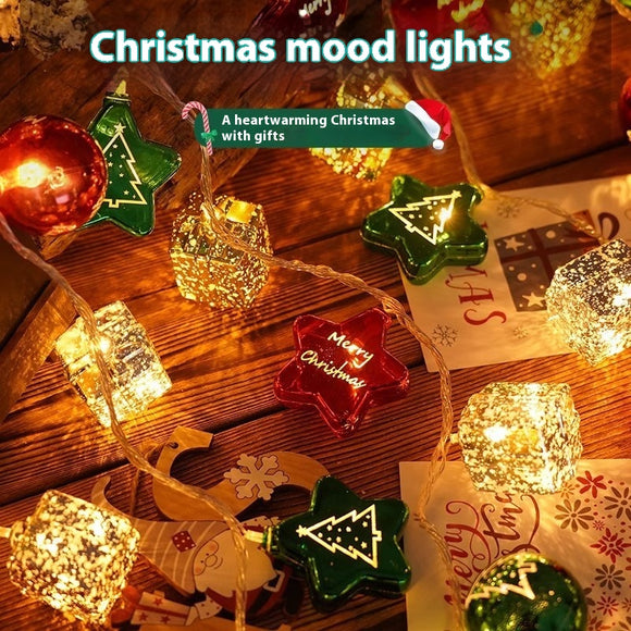 Guirnalda de Luces LED Navideñas Multicolor con Esferas Electrochapadas