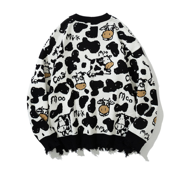 Suéter Harajuku con Estampado de Lunares para Mujer