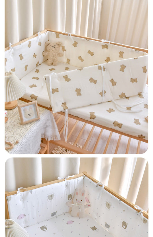 Barrera de Cama para Bebé en Algodón Gasa - Protección Suave Recién Nacido - Image 23