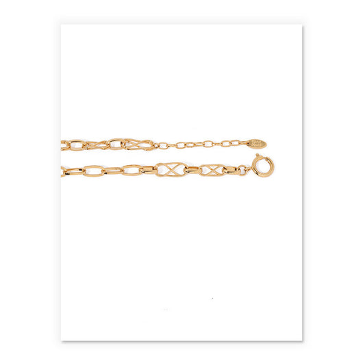 Collar de Perla Dorado en Oro Real con Baño de Vacío - Diseño Europeo para Clavícula - Image 4