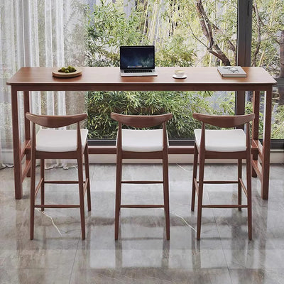 Taburete Minimalista Nórdico en Madera Maciza con Detalles en Cuerno - Image 5