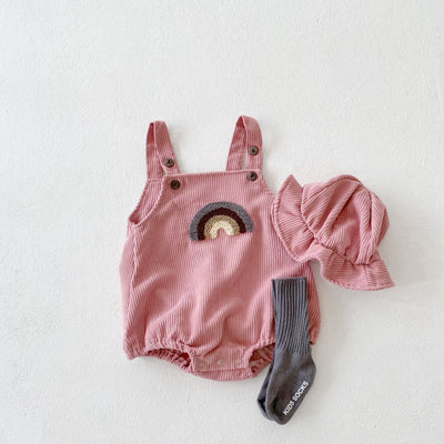 Mono Tipo Sling con Bolsa para Bebé Niño y Niña - Diseño Arcoíris en Pana - Image 11