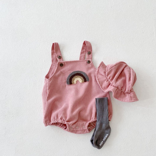 Mono Tipo Sling con Bolsa para Bebé Niño y Niña - Diseño Arcoíris en Pana - Image 11