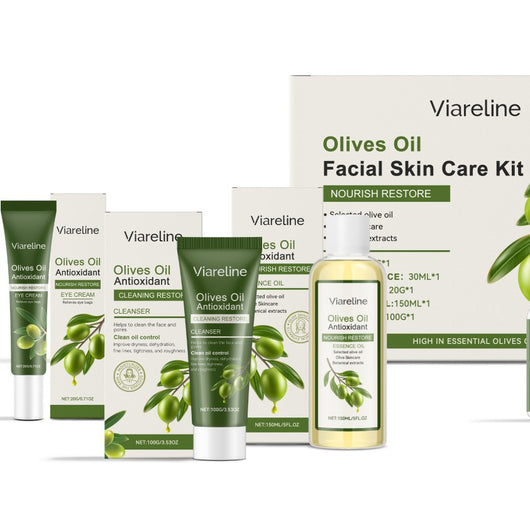Set Completo de Cuidado Facial con Aceite de Oliva