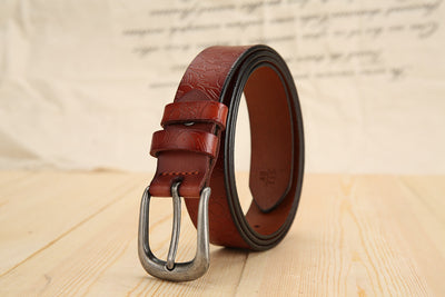 Cinturón de Cuero Grabado para Mujer - Versátil y Elegante - Image 26