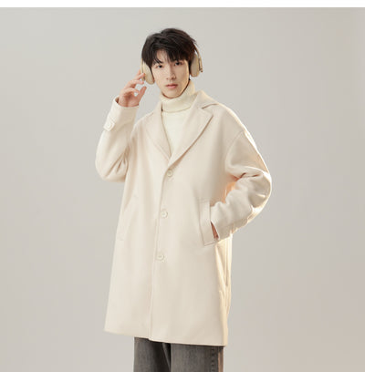 Abrigo de Lana Estilo Coreano Cuello Solapa Elegante - Image 19