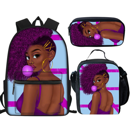 Mochila Escolar Multifuncional con Estampado Creativo para Niñas - Image 9