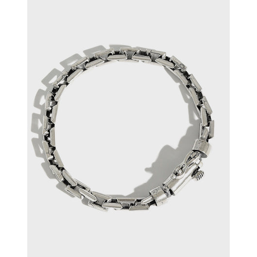 Pulsera de Plata Esterlina con Cruz Vintage Desgastada - Diseño Personalidad - Image 8