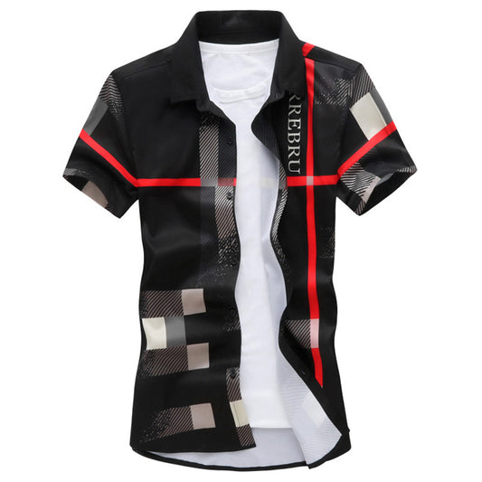Camisas Estampadas a Cuadros para Hombre - Diseño Juvenil Moderno