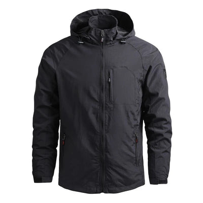 Chaqueta Outdoor Impermeable de Color Sólido para Hombre - Image 3