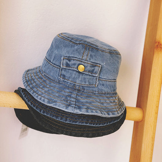 Gorra Denim Infantil con Bolsillos para Primavera y Otoño