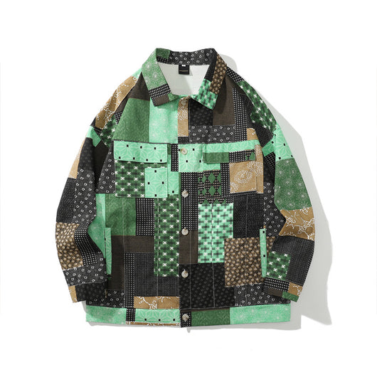 Camisa de Trabajo Manga Larga con Combinación de Colores para Hombre - Image 8