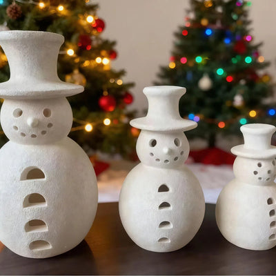 Adorno Navideño Muñeco de Nieve Retro en Resina - Image 3