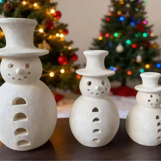 Adorno Navideño Muñeco de Nieve Retro en Resina - Image 3