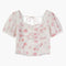 Blusa Manga Abullonada Diseño Minimalista para Mujer