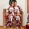 Pijama Navideño Familiar con Estampado de Reno Europeo y Americano