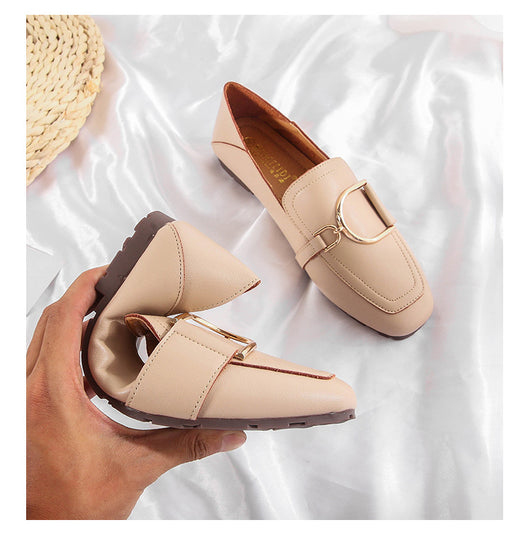 Zapatos de Cuero Británicos Clásicos con Punta Cuadrada y Suela Blanda - Image 9