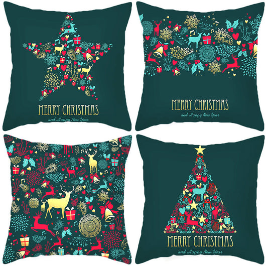Funda de Almohada Navideña de Felpa Corta para Sofá - Image 6