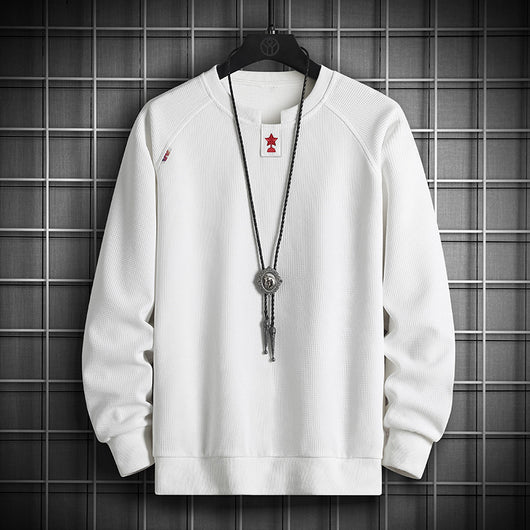 Sudadera Cuello Redondo con Parche Bordado de Cinco Estrellas - Image 5