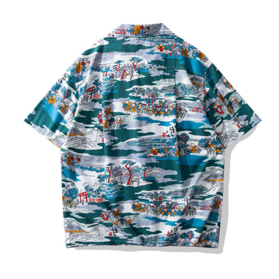 Camisa Hawaiana Cuello Cubano Floral - Image 45