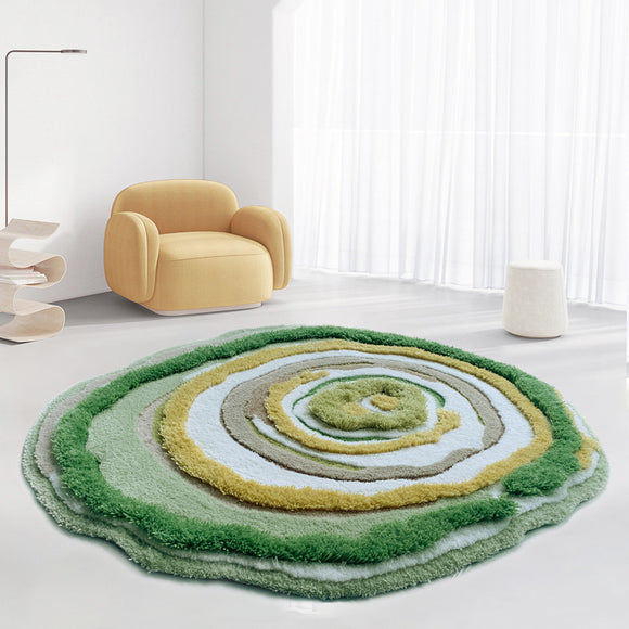 Tapete Tejido a Mano en Lana Mixta - Diseño Moderno para Dormitorio y Sala