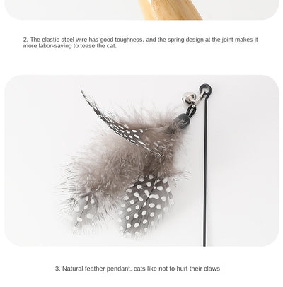 Juguete Interactivo para Gatos con Plumas y Campana - Cabezal Reemplazable - Image 11