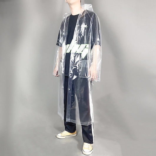 Impermeable Transparente Grueso con Patrón de Lichi - Image 4