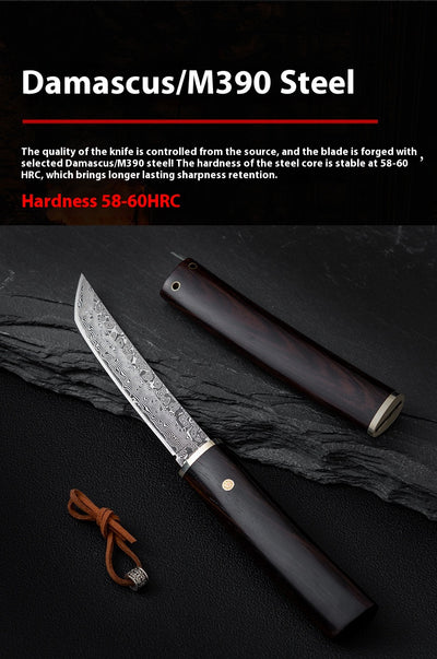 Cuchillo de Frutas Japonés Acero Damasco M390 - Image 11