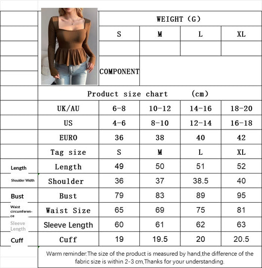 Blusa Francesa Escote Cuadrado Manga Larga Cintura Ajustada - Image 7