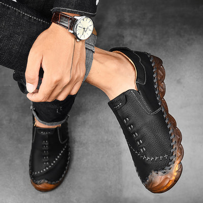 Zapatos Casuales de Cuero Artesanal Transpirable para Hombre