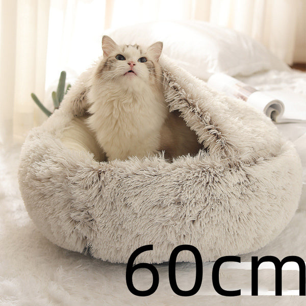 Cama 2 en 1 para Perros y Gatos - Cama Cálida de Felpa Suave Tipo Casa - Image 90