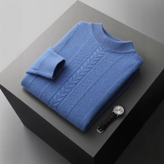 Suéter de Cachemira con Cuello Medio para Hombre - Image 4