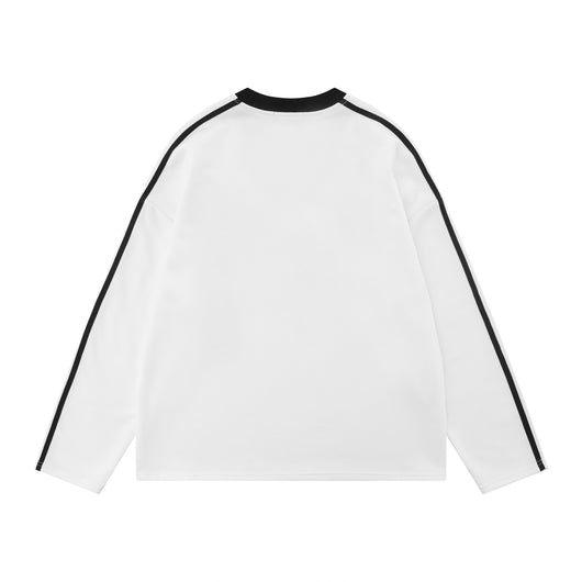 Playera Manga Larga con Diseño de Contraste Estilo Urbano Americano - Image 14